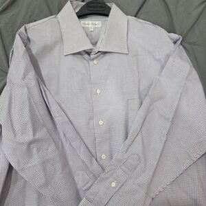 Harry Rosen Men's Purple Checkered Shirt